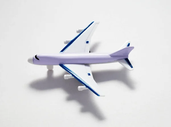 Toy Passenger Plane White Background Close — Stock Photo, Image