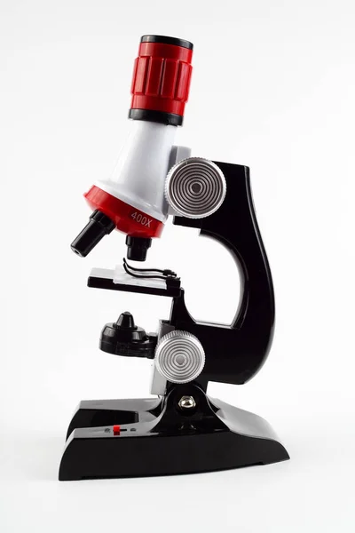 Mikroskop Dziecięcy Białym Tle Izolat — Zdjęcie stockowe