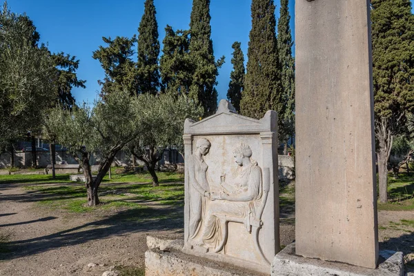 Tumbas Kerameikos Cementerio Atenas Antigua Grecia — Foto de Stock