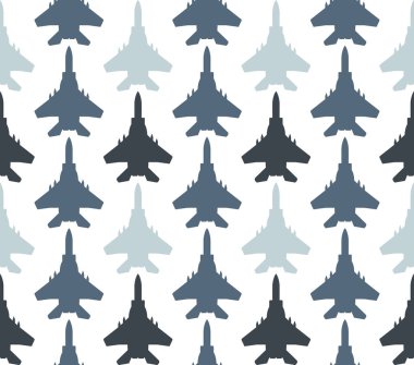 seamless pattern with jet fighters clipart