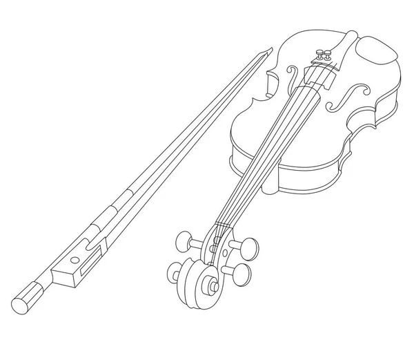 Violino com arco Ilustração De Stock