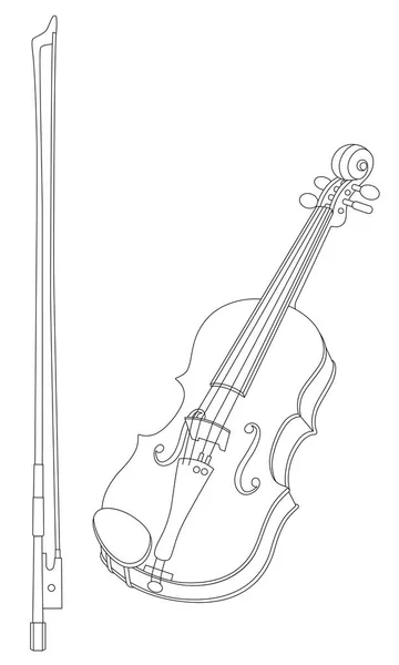 Instrumento de música de violín — Archivo Imágenes Vectoriales
