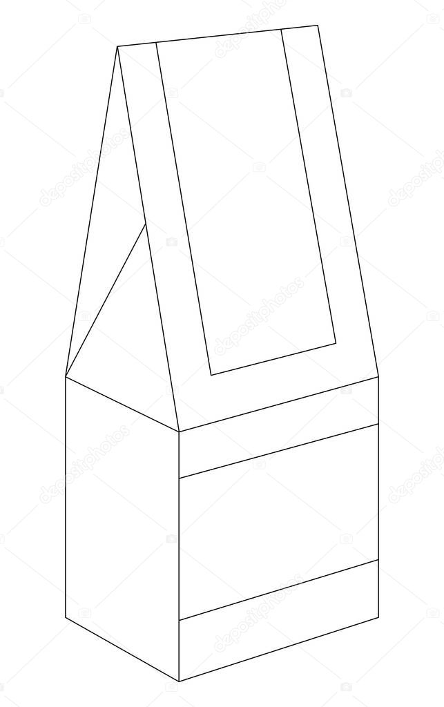 vector illustration of brick carton isolated on a white background