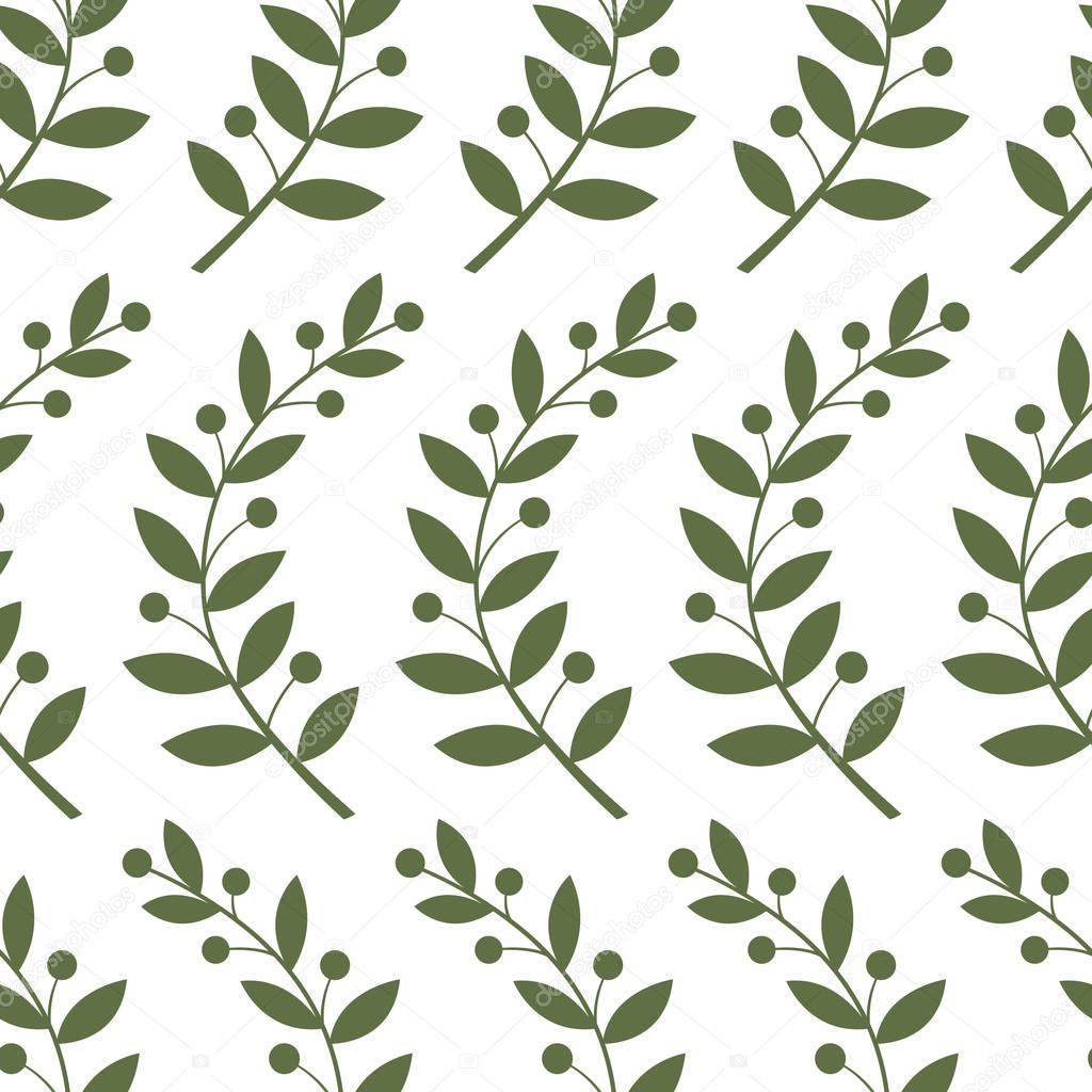seamless pattern with laurel branches