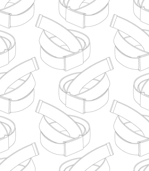 Motif sans couture avec des ceintures sur fond blanc — Image vectorielle