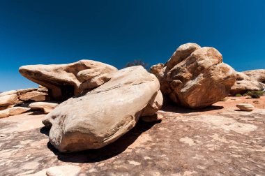 Anlamlı kırmızı kayalar iğne sektöründe Canyonlands Milli Parkı 