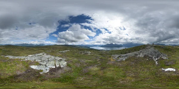 Hykubben, Norveç 2013'te iz hiking, panorama 360