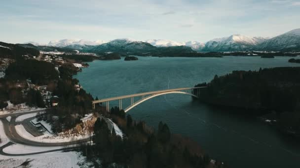 Straumen Üzerinde Skodje Belediyesinde Straumen Digernes Stettevegen Skodjestraumen More Romsdal — Stok video