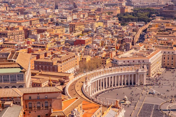 Πανοραμική θέα της παλιάς κεραίας της Ρώμης από την πλατεία του Αγίου Πέτρου στο Βατικανό — Φωτογραφία Αρχείου
