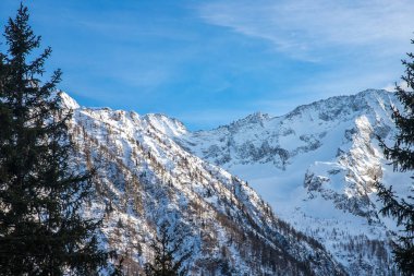 Sonbahar Dolomitleri panorama fotoğrafı, gün batımı Trentino Alto Adige dağ geçidi, İtalya