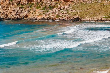 Golden Bay Malta yazlık tatil beldesi kumsal mavisi deniz, Seyahat kavramı