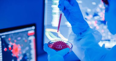 2019-ncov Coronavirus yaşam için tehlikeli laboratuvar kan testi tespiti. Salgın Aşı Konsepti