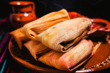 mexico City Meksika yemeği yaprak tamales Mısır