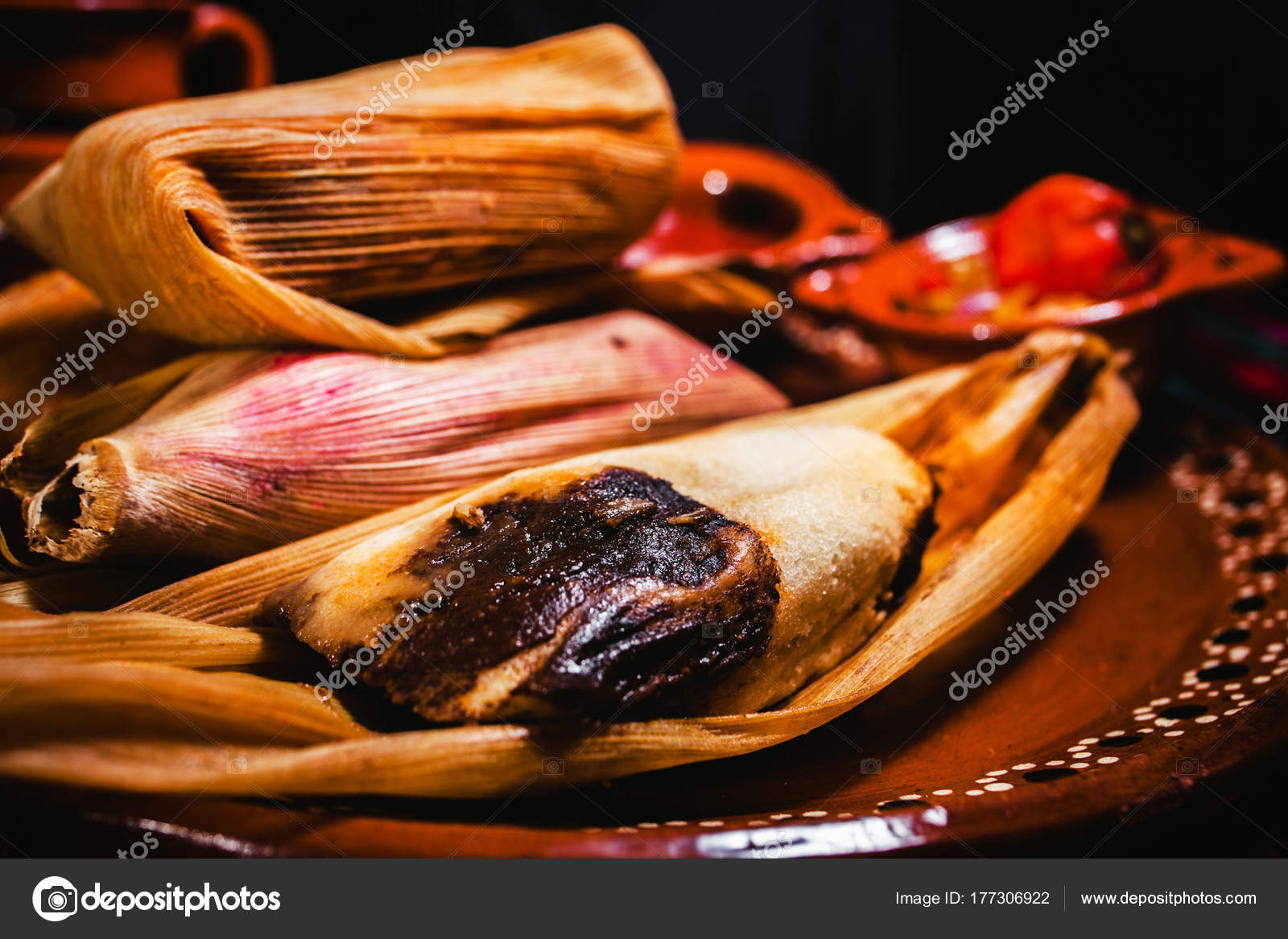 Tamales Mexican Food Mole Poblano Mexico City Stock Photo by ©marcoscastillo 177306922