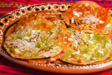 chalupas Meksika yemeği baharatlı Meksika şehir