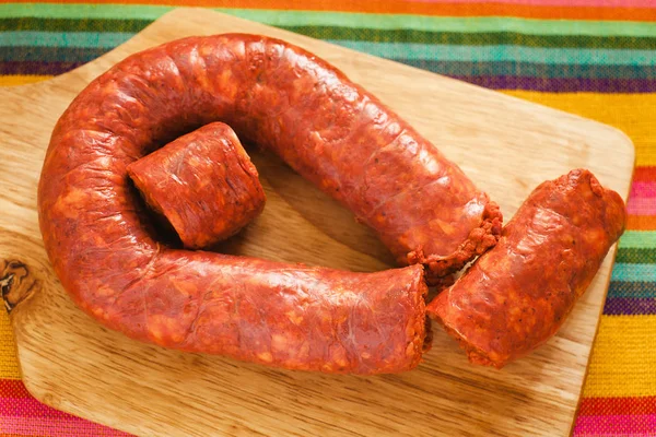 Longaniza Mexicana Salsicha Porco Tradicional México Comida Mexicana — Fotografia de Stock