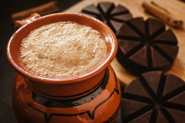 Шоколад Мексиканський Чашка Мексиканського Шоколаду Традиційна Мексиканського Мексико — стокове фото