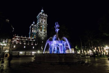 Zocalo Puebla Mexico, Meksika Koloni şehrinin ana meydanı.