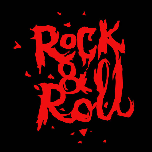 Rock and roll music print