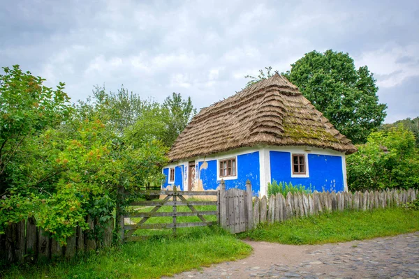 Старий Традиційна Українська Хата Екологічний Будинок Виготовлена Натуральних Матеріалів — стокове фото