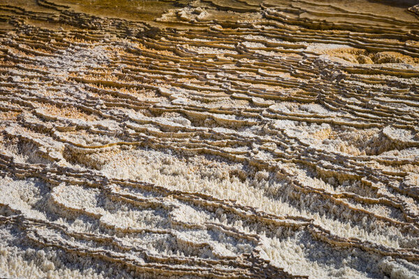 Крупный план гигантских горячих источников, Йеллоустонский национальный парк
