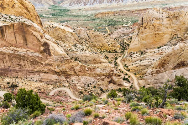 Cambios de carretera de grava en el sur de Utah — Foto de Stock