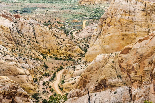 Cambios de carretera de grava en el sur de Utah — Foto de Stock