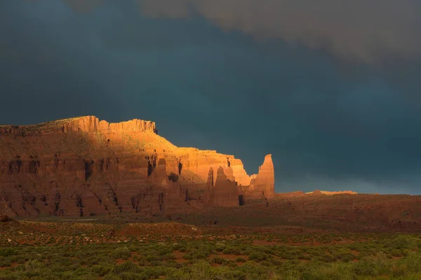 Canyon Pays Sud Utah Pendant Tempête Coucher Soleil — Photo