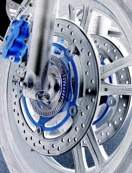 Motorcycle Wheel Close — Stock Photo, Image