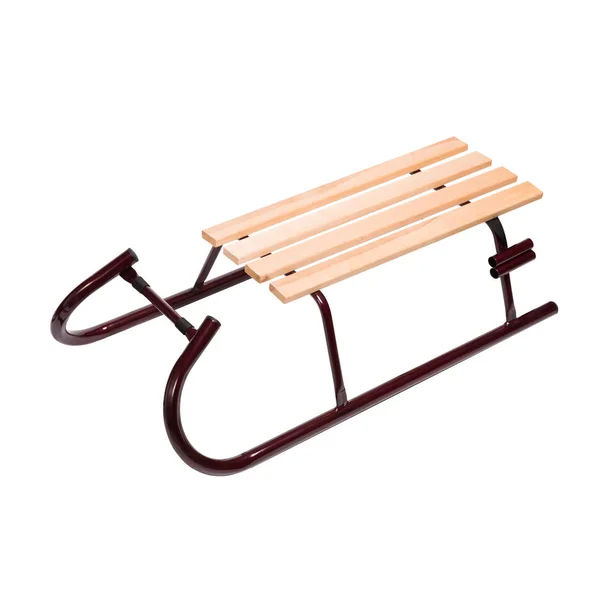 Kar buz pateni için Detskie kızak. Beyaz bir arka plan üzerinde