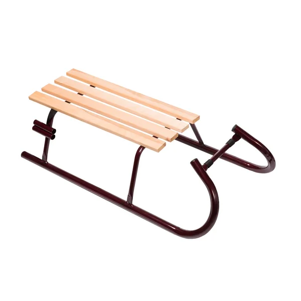 Kar buz pateni için Detskie kızak. Beyaz bir arka plan üzerinde