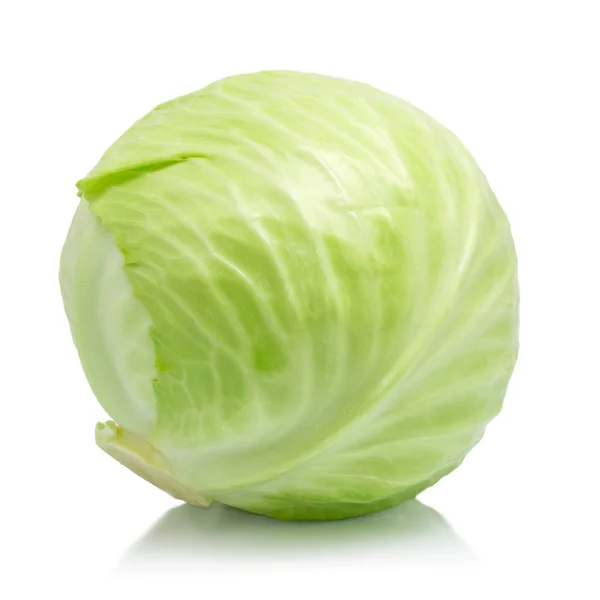 Beyaz üzerinde yeşil lahana