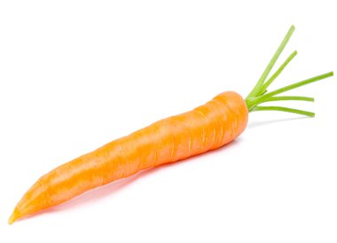 Üzerinde izole bir taze havuç