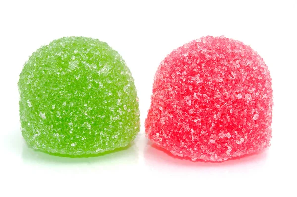 Два цветных желе сладкий сахар — стоковое фото