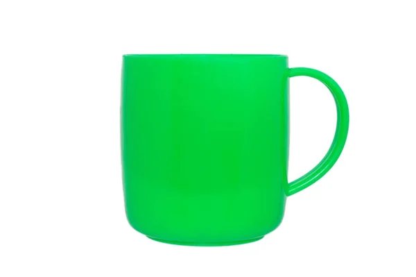 Yeşil fincan beyaz izole — Stok fotoğraf