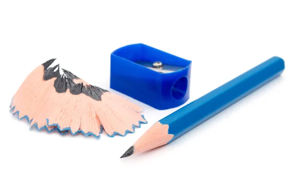 Pencil sharpener shavings isolated on — Stock Photo, Image