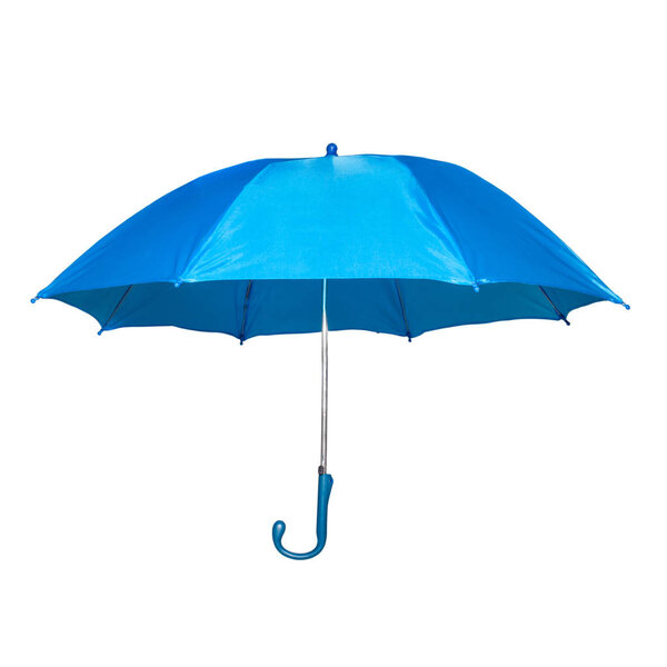 Blue umbrella isolated on white