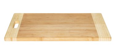 Bambu tahta üzerinde beyaz izole