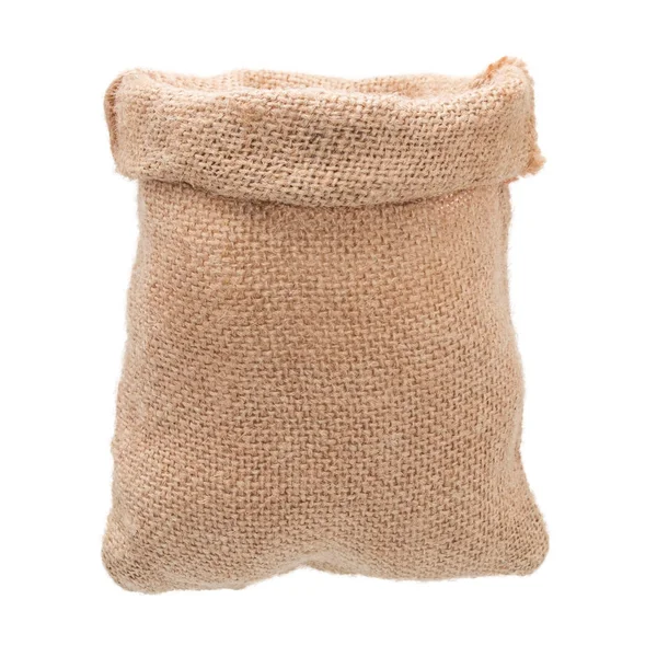 Empty Burlap bag isolated on — Stock Photo, Image