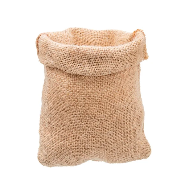 Sac Burlap vide isolé sur — Photo