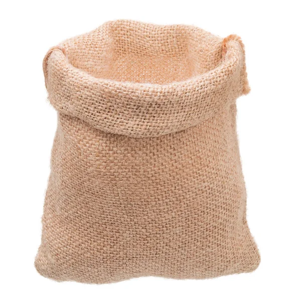 Empty Burlap bag isolated on — Stock Photo, Image