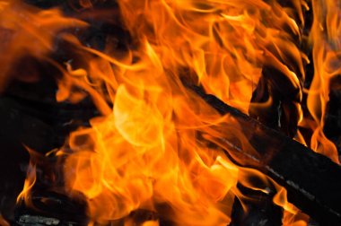 Şenlik ateşi kapatın doku arka plan