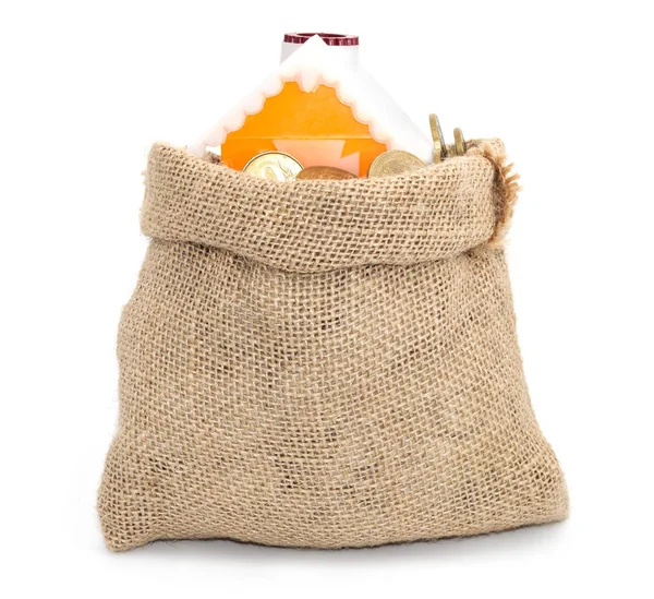A house in bag — Stock Photo, Image
