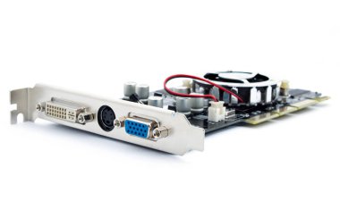 Üzerinde izole bir ekran kartı