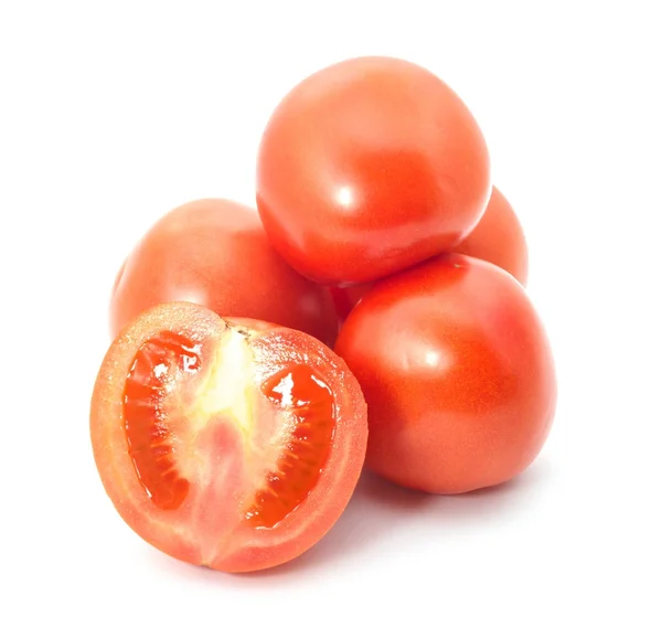 Tomates aislados sobre fondo blanco. —  Fotos de Stock