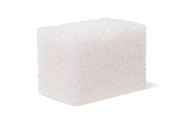 Один из кубиков сахара изолированы на белом фоне — стоковое фото