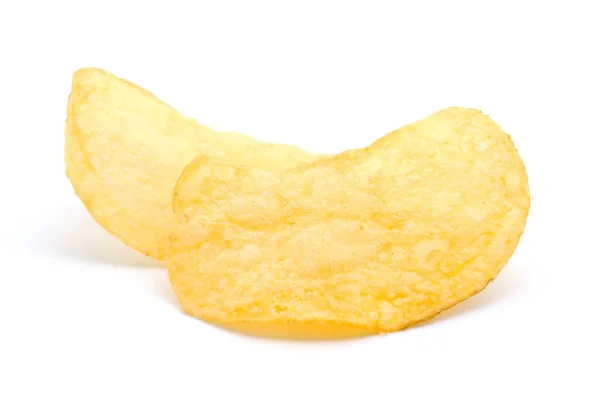 Чіпси картопля ізольовані на білому тлі — стокове фото