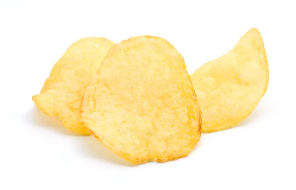 Chips potatis isolerad på vit bakgrund — Stockfoto