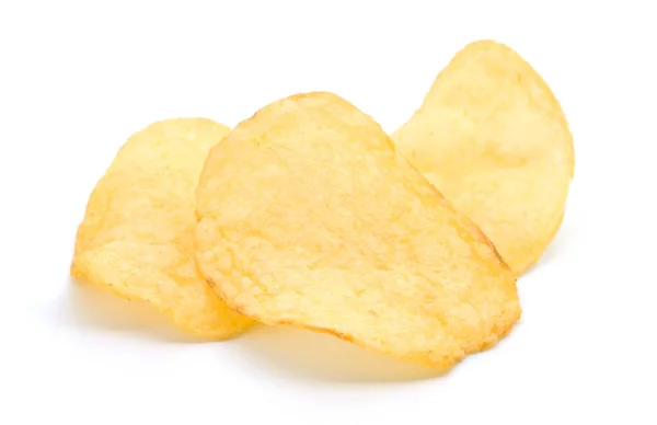 Chips Kartoffel isoliert auf weißem Hintergrund — Stockfoto