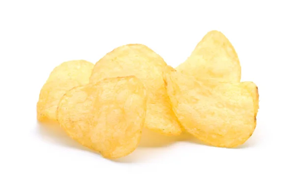 Chips aardappel geïsoleerd op witte achtergrond — Stockfoto